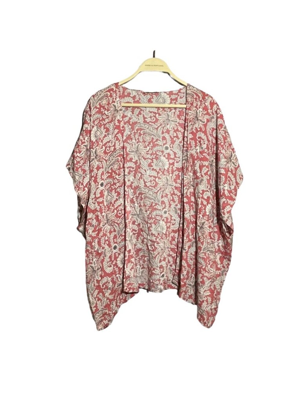 Loft Cape Poncho Kimono Jacket Women XS/S Open Cardigan Floral Retro Loose Comfy